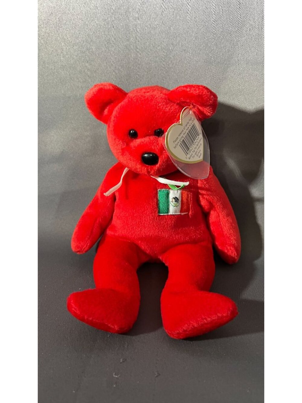 Ty Beanie Baby Osita Teddy Bear Inch Mex Red Velvet Plush
